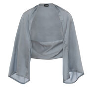 Silver silk evening shawl